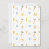 Niedlich Stomp Chomp Roar Dinosaur 1. Geburtstag Einladung (Rückseite)