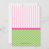 Niedlich Stork Baby Girl Babydusche Einladungen (Rückseite)