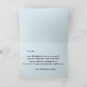 Niedlich Stork Big Danke Blue Dankeschön Card Karte (Innenseite)