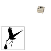 Niedlich Stork Bird Baby Shower Personal Stationer Gummistempel (Stempel)