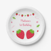 Niedlich Strawberry Berry Sweet Birthday Pappteller (Vorderseite)