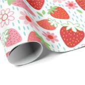 Niedlich Strawberry Berry Sweet Geschenkpapier (Rolleneckpunkt)