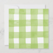 Niedlich Strawberry Berry Sweet Gingham Baby Dusch Einladung (Rückseite)