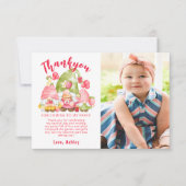 Niedlich Strawberry Birthday Foto Dankeskarte (Vorderseite)