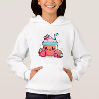 Niedlich Strawberry Boba Kawaii Hoodie