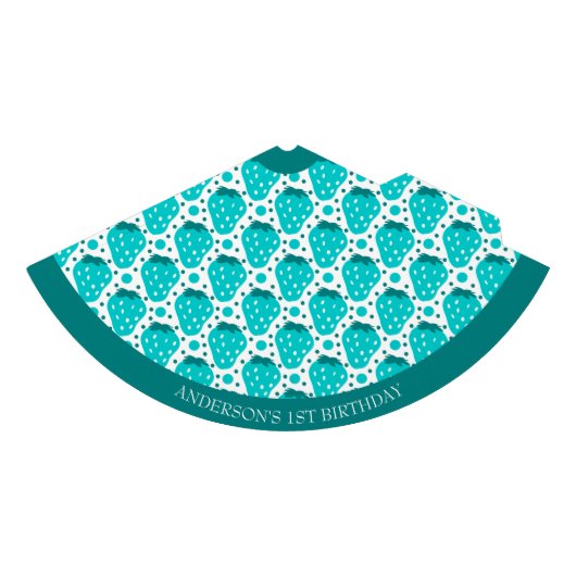 Niedlich Strawberry Boy First Birthday Blue Partyhütchen (Vorderseite)