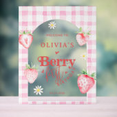 Niedlich Strawberry Daisy Berry First Foto Brithda Acrylschild (Neutral)