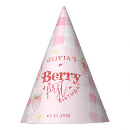 Niedlich Strawberry Daisy Berry First Foto Brithda Partyhütchen