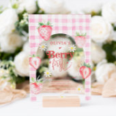 Niedlich Strawberry Fruit Daisy Berry Erster Gebur Acryleinladungen