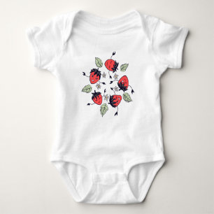 Niedlich Strawberry Kawaii Frucht Baby Strampler