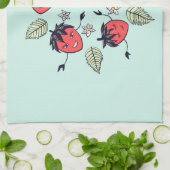 Niedlich Strawberry Kawaii Frucht Geschirrtuch (Gefaltet)