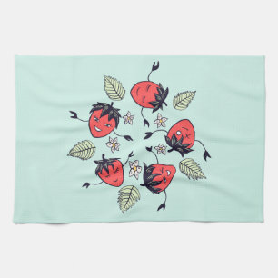 Niedlich Strawberry Kawaii Frucht Geschirrtuch