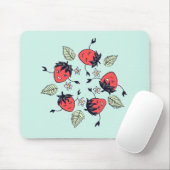 Niedlich Strawberry Kawaii Frucht Mousepad (Mit Mouse)