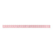 Niedlich Strawberry Pink Gingham Kariert Satinband (Vorderseite)