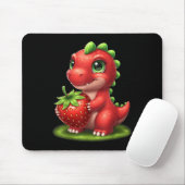 Niedlich Strawberry Summer Frucht Lover Dinosaur T Mousepad (Mit Mouse)