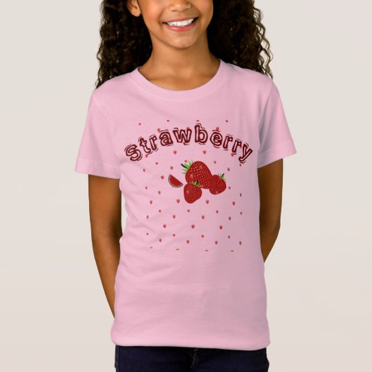 Niedlich Strawberry Summer Kids Girls T-Shirt (Vorderseite)