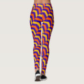 Niedlich Strip Zickzack Workout Leggings (Rückseite)
