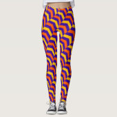 Niedlich Strip Zickzack Workout Leggings (Vorderseite)