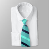 Niedlich Stripe Wavy Line Geometrie farbenfroh bla Krawatte (Gebunden)
