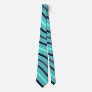 Niedlich Stripe Wavy Line Geometrie farbenfroh bla Krawatte