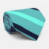 Niedlich Stripe Wavy Line Geometrie farbenfroh bla Krawatte (Gerollt)