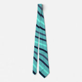 Niedlich Stripe Wavy Line Geometrie farbenfroh bla Krawatte (Rückseite)