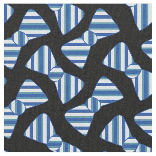 Niedlich Striped Bowties Blue Baby Boy Stoff (Nahaufnahme)