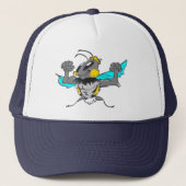 Niedlich Strong Bumble Bee Cartoon Trucker Hat Truckerkappe (Vorderseite)