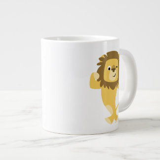 Niedlich Strong Cartoon Lion Jumbo Tasse