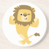 Niedlich Strong Cartoon Lion Untersetzer (Vorne)