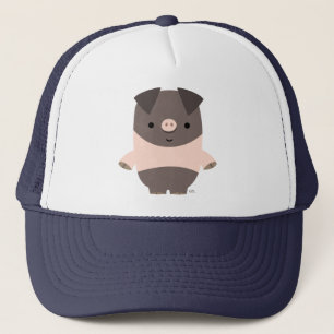 Niedlich Strong Cartoon Pig Hat Truckerkappe