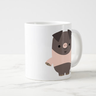 Niedlich Strong Cartoon Pig Jumbo Tasse