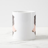 Niedlich Strong Cartoon Pig Jumbo Tasse (Vorderseite)