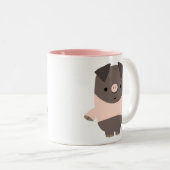 Niedlich Strong Cartoon Pig Tasse (VorderseiteRechts)