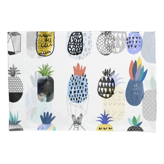 Niedlich strukturierte Ananas, Vintage Kollektion. Kissenbezug (Vorderseite)