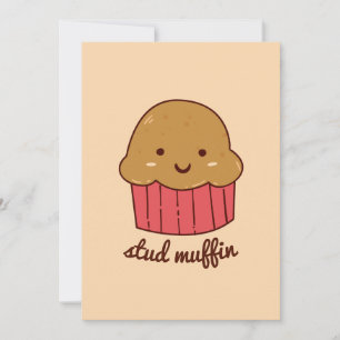 Niedlich Stud Muffin Valentine Feiertagskarte