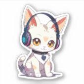 Niedlich Stylish Kitty Aufkleber (Vorderseite)