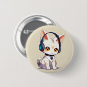 Niedlich Stylish Kitty Button (Vorne & Hinten)