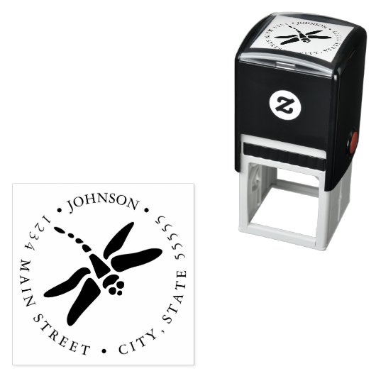 Niedlich Stylisierte Drachenfliege Permastempel (Beispiel)