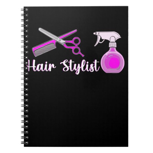 Niedlich Stylistische Schere Friseur Girl Notizblock (Vorderseite)