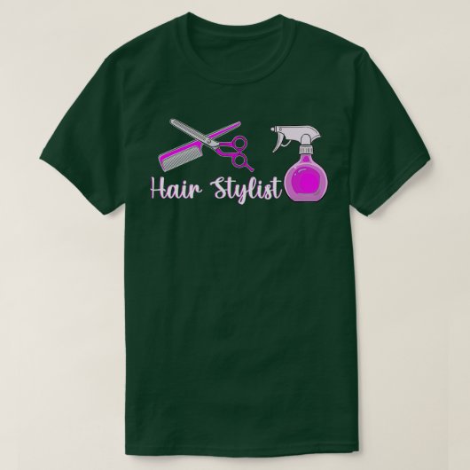 Niedlich Stylistische Schere Friseur Girl T-Shirt (Design vorne)