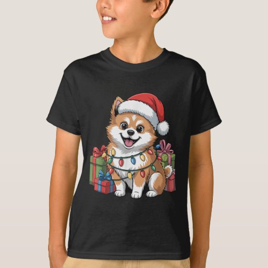 Niedlich Stz Weihnachtsdesign Funny Dog Lover Hol T-Shirt (Vorderseite)