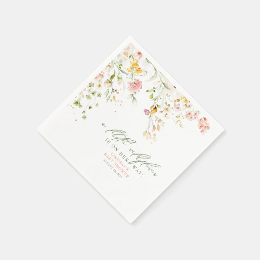 Niedlich Summer Wildblumen Kinderdusche Serviette (Ecke)