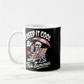 Niedlich Summerween Ghost Funny Beach Halloween Kaffeetasse (Links)