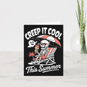 Niedlich Summerween Ghost Funny Beach Halloween Karte