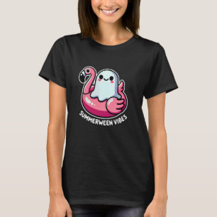 Niedlich Summerween Vibes Ghost auf Flamingo Float T-Shirt