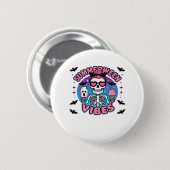 Niedlich Summerween Vibes Skeleton IceCream Summer Button (Vorne & Hinten)