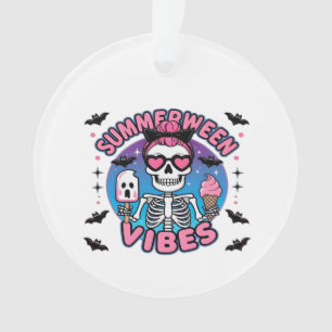 Niedlich Summerween Vibes Skeleton IceCream Summer Ornament