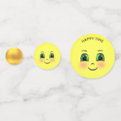 Niedlich Sun Happy Face Emojis Konfetti (Rückseiten)