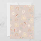 Niedlich Sun Pink Geburtstag Einladung (Rückseite)